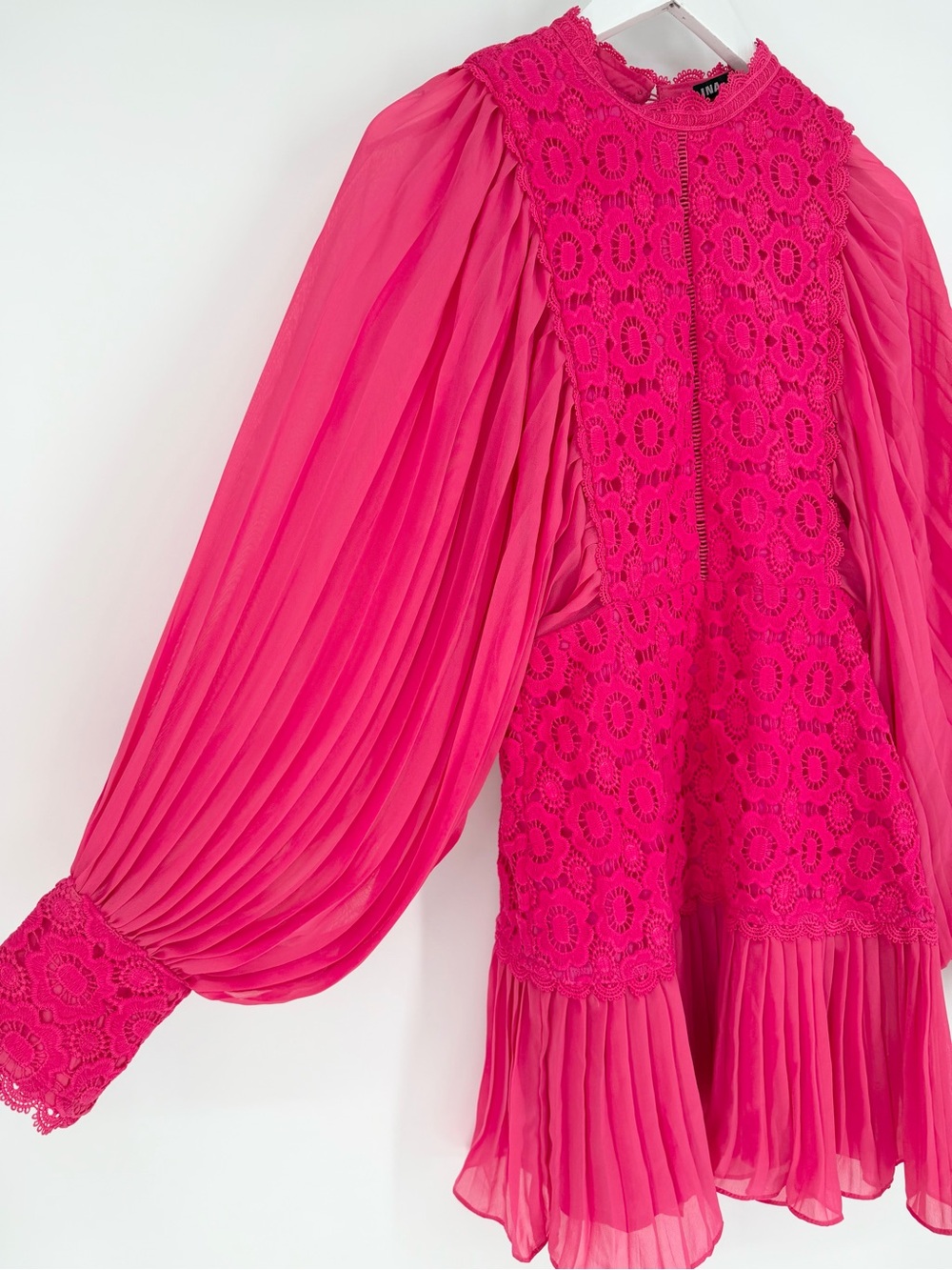 INA Hot Pink Crochet Dress - Picture 2 of 12